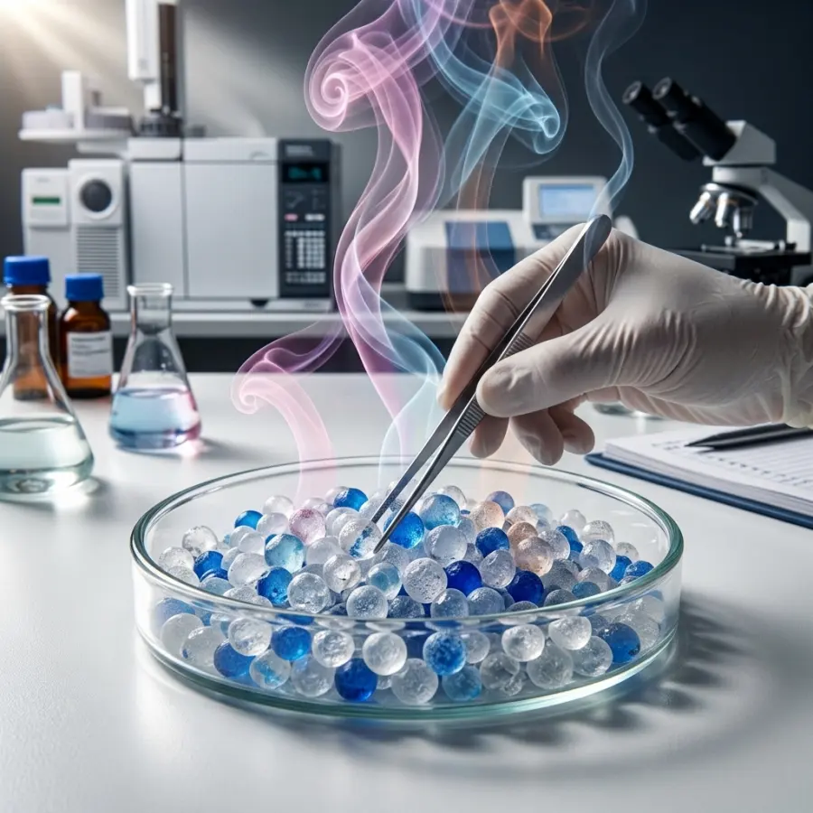 Analisis Komprehensif Scented Desiccant: Termodinamika Sorpsi, Kinetika Pelepasan Aroma, dan Standar Keamanan Industri