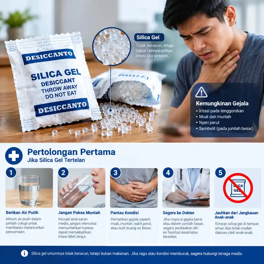Pertolongan pertama jika tertelan silica gel