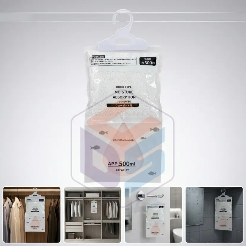 ilustrasi foto serap air gantung 100ml - DESICCANTO