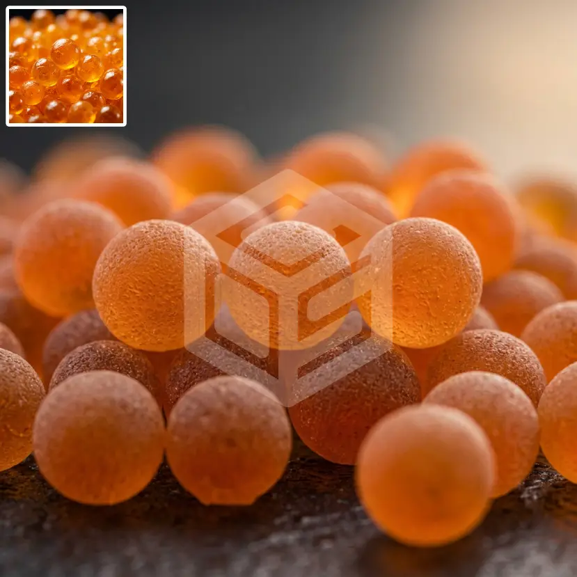 ilustrasi foto silica gel orange photographic macro DESICCANTO